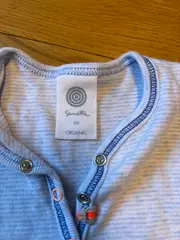 Vorschaubild 3 von Baby Body Kurzarm Blau Gr. 68 Baumwolle
