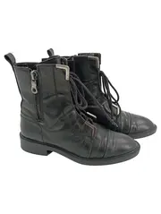 Vorschaubild 1 von Damen Stiefelette Gr. 38 Schwarz Casual Urban Boots Reißverschluss
