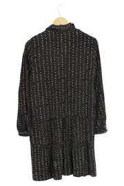 Vorschaubild 2 von Blusenkleid Damen 38/M Schwarz Gepunktet Casual Vintage
