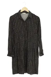 Vorschaubild 1 von Blusenkleid Damen 38/M Schwarz Gepunktet Casual Vintage