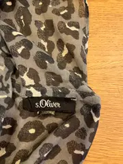 Vorschaubild 2 von Damen Schal Leopardenmuster Grau Viskose Animal-Print 90x69cm