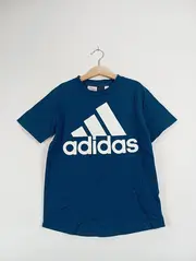 Vorschaubild 2 von Kinder T-Shirt Gr. 140 Blau Kurzarm Logo Print Sportlich