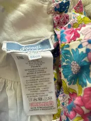 Vorschaubild 3 von Mädchen Sommerkleid Gr. 88 Blumenmuster Mehrfarbig Rüschen