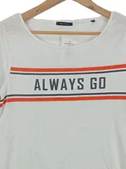 Vorschaubild 2 von Damen T-Shirt Gr. 38/M Weiß Schriftzug Baumwolle Casual