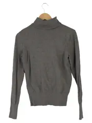 Vorschaubild 2 von Damen Pullover Rollkragen Grau Gr. 38/M Casual Klassisch