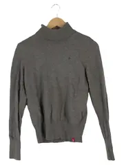 Vorschaubild 1 von Damen Pullover Rollkragen Grau Gr. 38/M Casual Klassisch