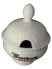 Vorschaubild 1 von Dipschale Porzellan Weiß Streifen 8cm