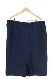 Vorschaubild 1 von Damen Bleistiftrock Blau Gr. 42/XL Elegant Business Baumwolle Midi