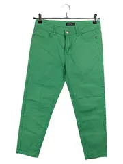 Vorschaubild 1 von Damen Stoffhose Capri Gr. 38 Grün Casual Baumwolle Stretch