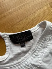 Vorschaubild 3 von Tortue Mädchen Kleid Gr. 128 Weiß Schwarz Lochstickerei