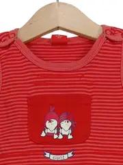 Vorschaubild 2 von Baby Body Mädchen Gr. 62 Rot Gestreift Baumwolle Applikationen