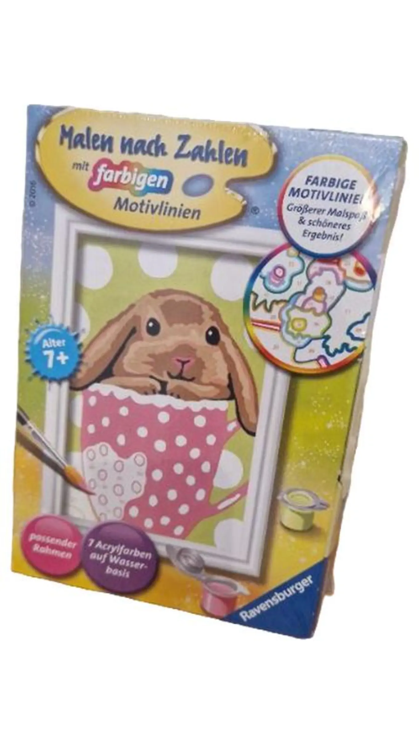 RAVENSBURGER Malen nach Zahlen Hase Kreativ Bastelset Kinder Malset Malerei