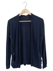 Vorschaubild 1 von Damen Strickjacke Blau Gr. 36/S Casual Langarm Cardigan