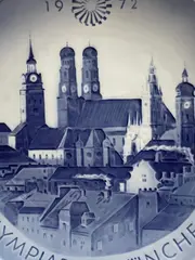 Vorschaubild 5 von Olympiade München 1972 Sammelteller Porzellan Blau 20cm