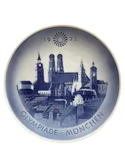 Vorschaubild 1 von Olympiade München 1972 Sammelteller Porzellan Blau 20cm