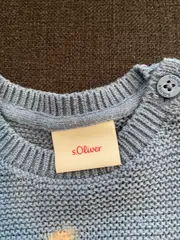 Vorschaubild 3 von Kinder Strickpullover Gr. 62 Blau Casual mit Tiermotiv