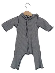 Vorschaubild 1 von Baby Body Strampler Gestreift Kapuze Gr. 60/62 Baumwolle