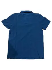 Vorschaubild 2 von Herren Poloshirt Blau Gr. L Baumwolle Casual Kurzarm