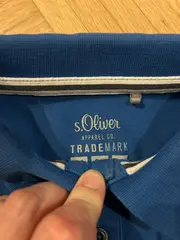 Vorschaubild 6 von Herren Poloshirt Blau Gr. L Baumwolle Casual Kurzarm