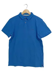 Vorschaubild 1 von Herren Poloshirt Blau Gr. L Baumwolle Casual Kurzarm
