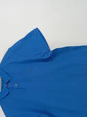 Vorschaubild 4 von Herren Poloshirt Blau Gr. L Baumwolle Casual Kurzarm