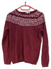 Vorschaubild 1 von Damen Pullover Gr. XS Rot Norwegermuster Casual Strick