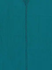 Vorschaubild 4 von Damen Bluse Gr. 38/M Petrol Kurzarm Casual Spitze Sommer