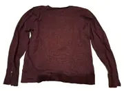 Vorschaubild 2 von Basic Pullover Damen Gr. S Lila Langarm Rundhals Viskose