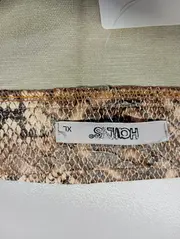 Vorschaubild 3 von Damen A-Linienrock 42/XL Beige Schlangenmuster Minirock Streetwear