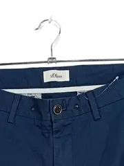 Vorschaubild 3 von Herren Chino Shorts Gr. 33 Navy Blau Baumwolle Casual