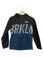 Vorschaubild 1 von Kinder Windjacke Kapuze Gr. 146/152 Schwarz Blau Sportlich