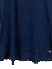 Vorschaubild 3 von Damen Freizeitkleid Blau Gr. M Casual ärmellos Lochmuster