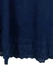 Vorschaubild 6 von Damen Freizeitkleid Blau Gr. M Casual ärmellos Lochmuster