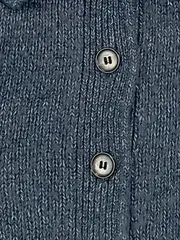 Vorschaubild 3 von Damen Strickjacke Kurzarm Cardigan Blau Gr. 34/XS Wolle