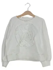 Vorschaubild 1 von Mädchen Pullover Gr. 130 Weiß Rüschen Applikation Sweatshirt