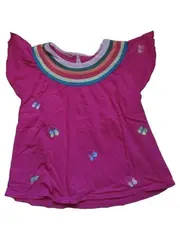 Vorschaubild 2 von Mädchen T-Shirt Pink Gr. 146 Tiermotive Bunt Kurzarm Baumwolle