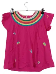 Vorschaubild 1 von Mädchen T-Shirt Pink Gr. 146 Tiermotive Bunt Kurzarm Baumwolle