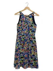 Vorschaubild 1 von Sommerkleid Damen Gr. 36 Blumenmuster Mehrfarbig Ärmellos