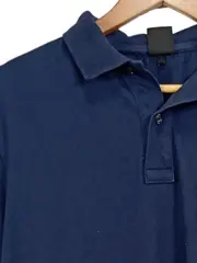 Vorschaubild 2 von Herren Poloshirt L Blau Casual Baumwolle