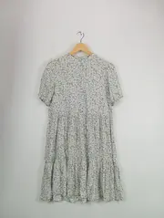 Vorschaubild 2 von Damen Blusenkleid Blumenmuster Gr. 34/XS Feminin Mehrfarbig