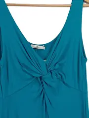 Vorschaubild 2 von Damen Trägerkleid Türkis L Freizeitkleid Viskose Sommer