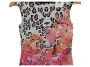 Vorschaubild 2 von Damen Animal Print Ärmellos Viskose Top Mehrfarbig Gr. S