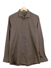 Vorschaubild 1 von Herren Business Hemd Slim Fit Gr. 42 Braun Baumwolle
