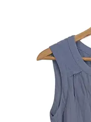 Vorschaubild 4 von Damen Top Gr. 34/XS Blau Viskose Ärmellos Casual