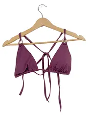 Vorschaubild 2 von Bikini Oberteil Damen Lila Gr. 38 Cup A, B Triangel Bindeverschluss