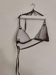 Vorschaubild 4 von Bikini Oberteil Damen Lila Gr. 38 Cup A, B Triangel Bindeverschluss