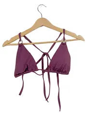 Vorschaubild 1 von Bikini Oberteil Damen Lila Gr. 38 Cup A, B Triangel Bindeverschluss