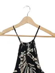 Vorschaubild 3 von Damen Maxikleid Neckholder Blumenmuster Schwarz Gr. L