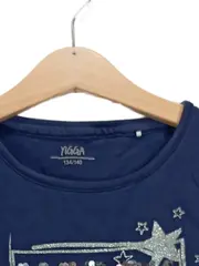 Vorschaubild 3 von Mädchen Langarmshirt Pailletten Sterne Blau Gr. 134/140 Casual