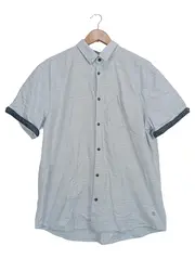 Vorschaubild 1 von Herren Freizeithemd Kurzarm Hemd Blau Casual XL